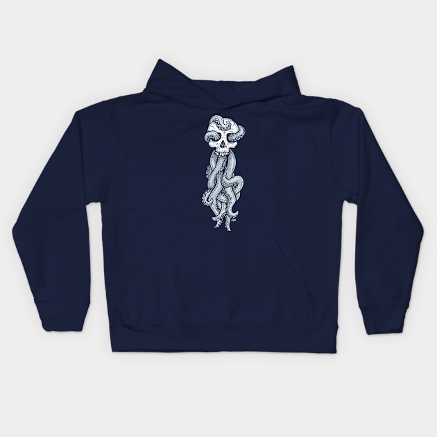 Tentaskull - Cthulhu Skull Kids Hoodie by BradAlbright